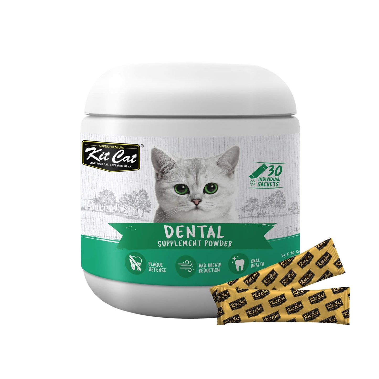 Kit Cat Dental Supplement Powder 150g (5g x 30 Sachets)