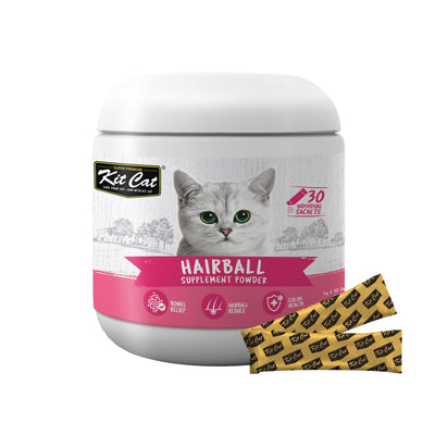 Kit Cat Hairtball Supplement Powder 150g Cat Dry Food (5g x 30 Sachets)