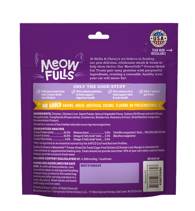 Stella & Chewy's Meowfulls Freeze Dried Cat Treats Chicken & Chicken Liver Recipe - 1.5 oz