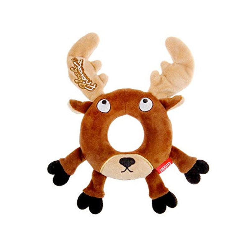 GiGwi Plush Friendz Deer with Foam Rubber Ring and Squeaker