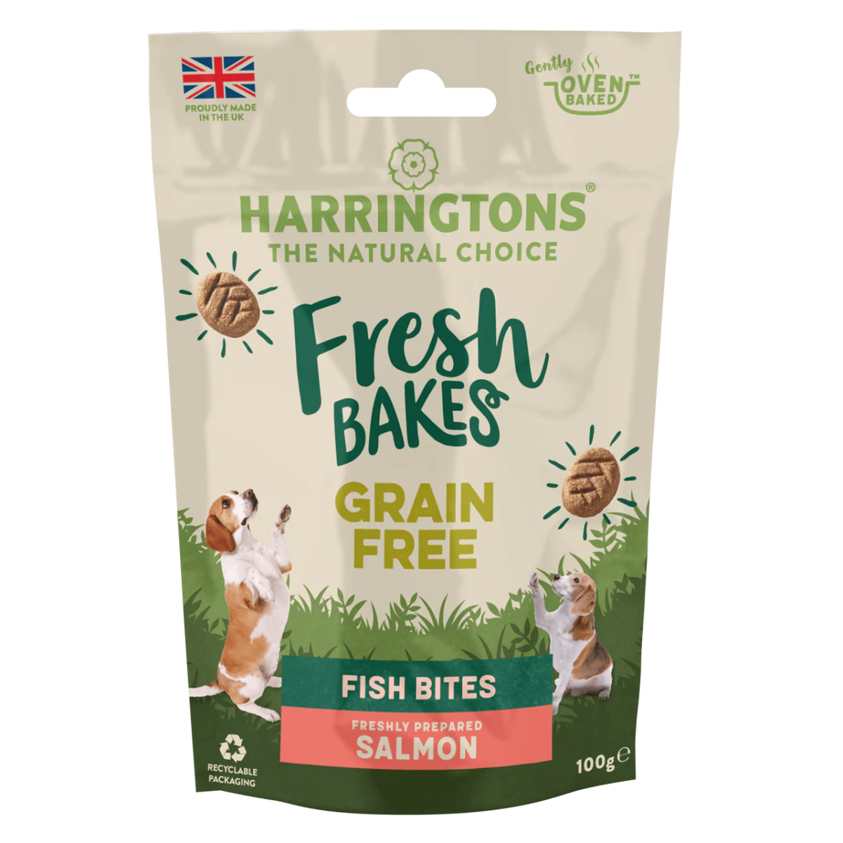 Harringtons Fresh Bake Salmon Dog Treats 100g