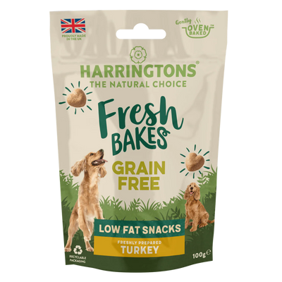 Harringtons Fresh Bake Low Fat Turkey Dog Treats 100g