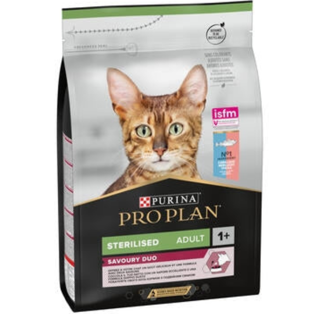 Purina Pro Plan Sterilised Adult Savory Duo Dry Cat Food with Cod and Trout 3kg
