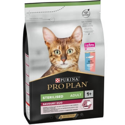 Purina Pro Plan Sterilised Adult Savory Duo Dry Cat Food with Cod and Trout 3kg
