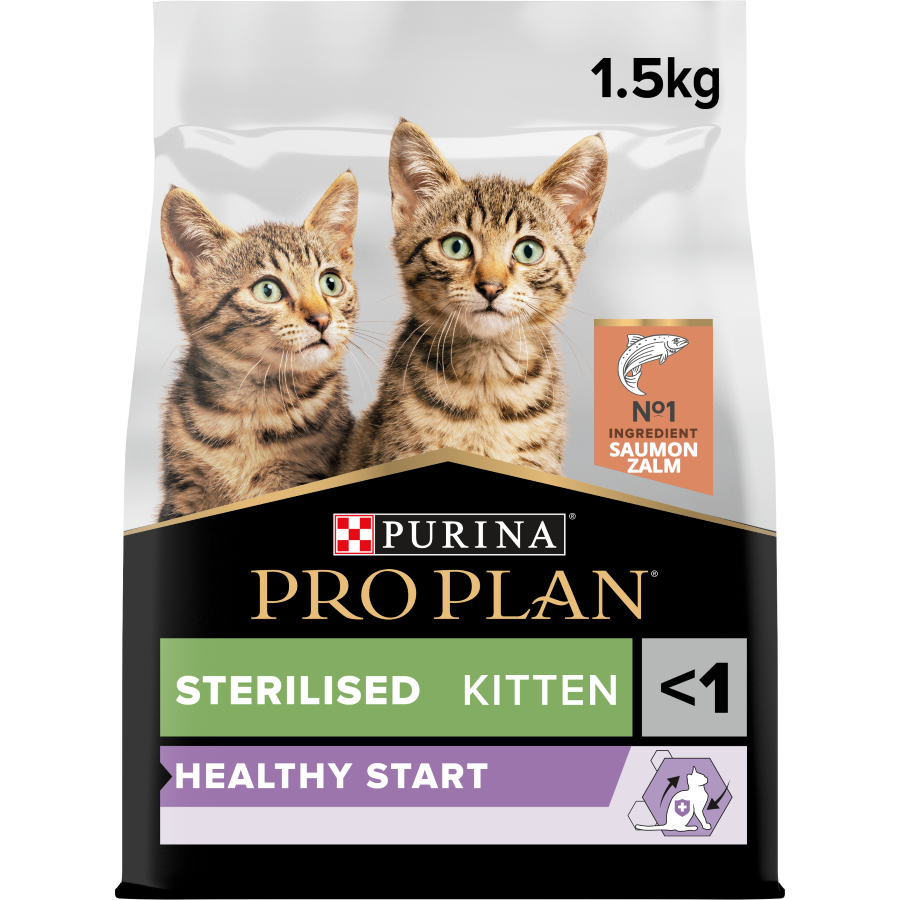 Purina Pro Plan Sterilised Kitten Healthy Start Dry Cat Food with Salmon 1.5kg