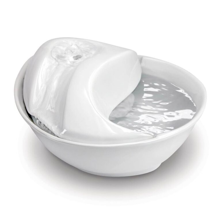 Pioneer Pets Raindrop Durable Ceramic Pet Fountain 60 oz (white) 