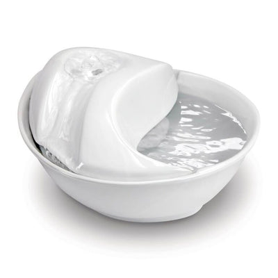 Pioneer Pets Raindrop Durable Ceramic Pet Fountain 60 oz (white) 