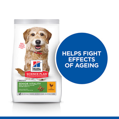 Hill's Science Plan Senior Vitality Small & Mini Mature Adult 7+ Dog Food with Chicken & Rice