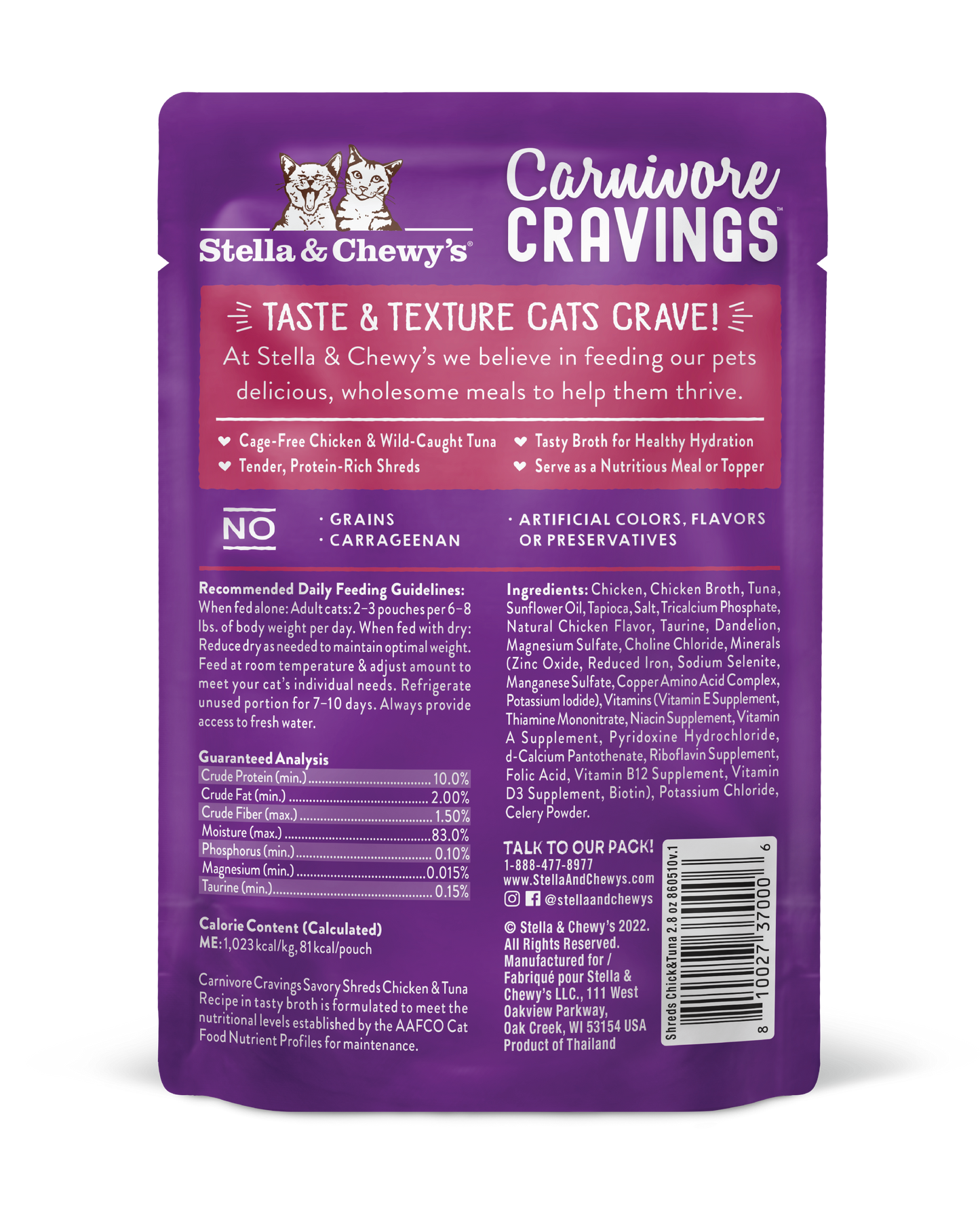 Stella & Chewy's Carnivore Cravings Chicken & Tuna Recipe - 2.8 Oz