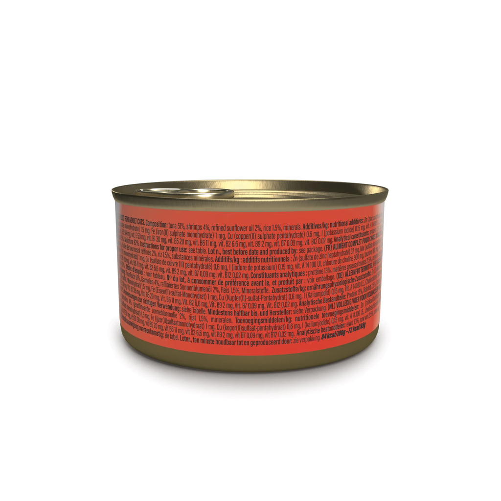 Schesir Complete & Balanced Nutrition Wet Cat Food in Jelly Can- Tuna With Shrimp 85g