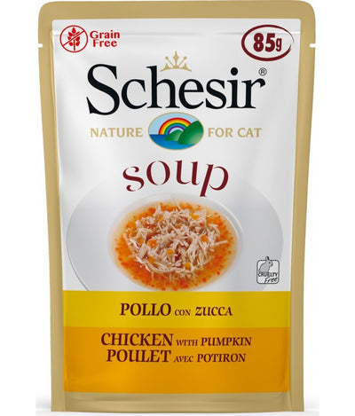 Schesir Cat Wet Soup-Chicken with Pumpkin[Weight - 85g]