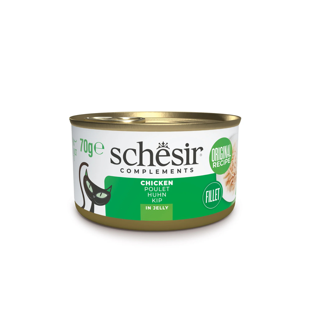 Schesir Complements Cat Wet Food  in Jelly Can- Chicken 70g