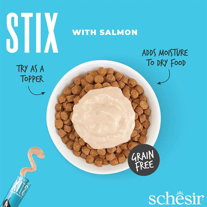 Schesir Stix Treat For Cat In Cream - Salmon 6x15g