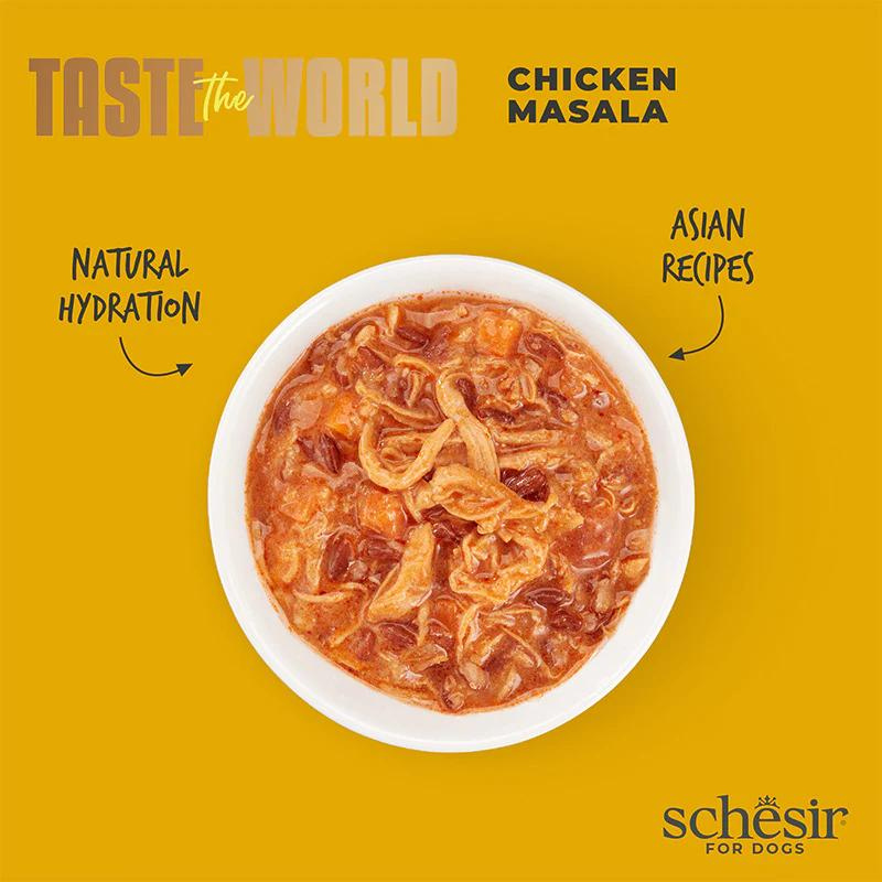 Schesir Taste The World Dog Wholefood - Chicken Masala 150g