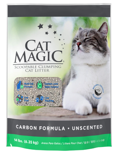 Cat Magic Unscented Carbon Formula Hard Clumping Dust Free Clay Litter, 6.35kg