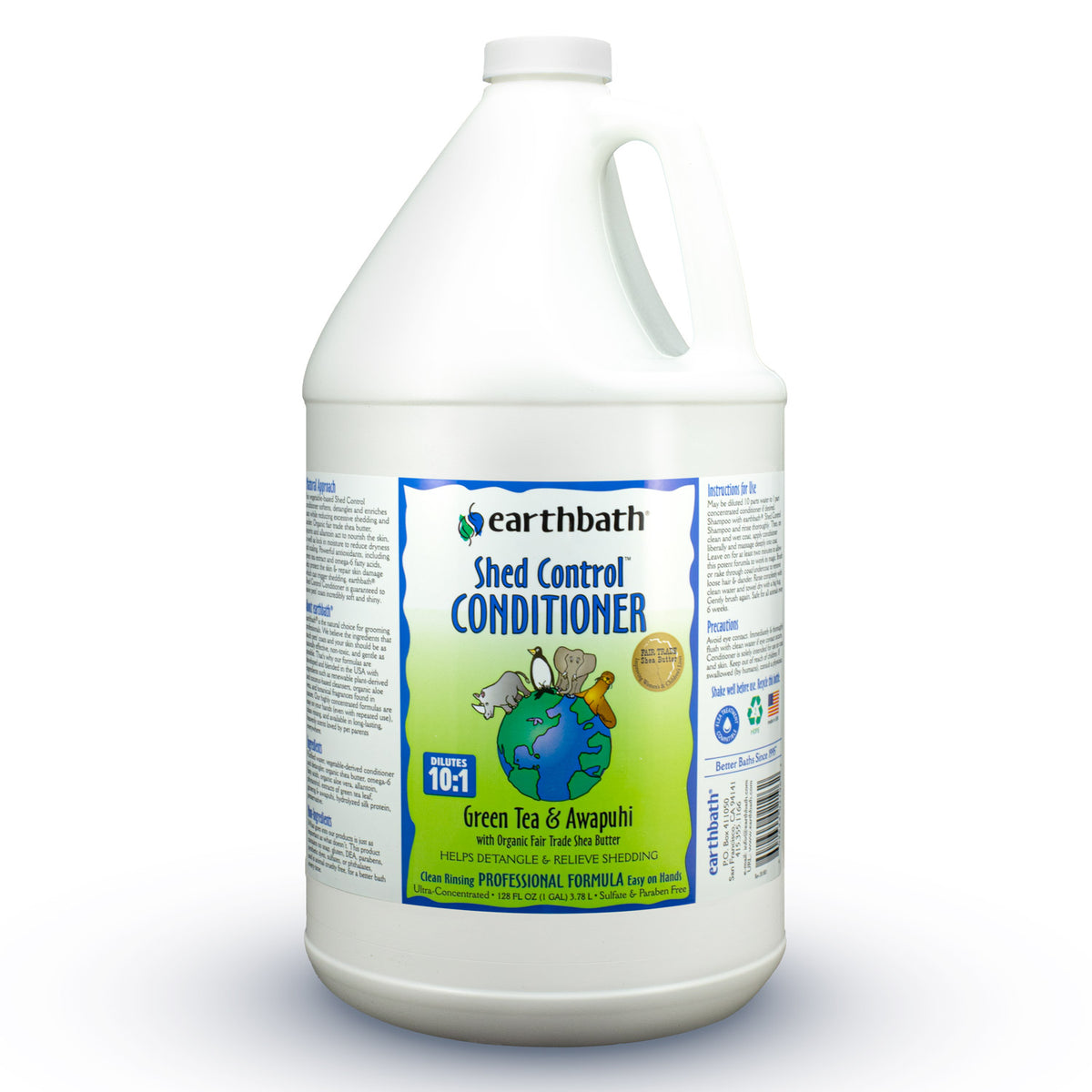 Earthbath Shed Control Conditioner Green Tea & Awapuhi, Made in USA, 128 oz (1 Gallon)
