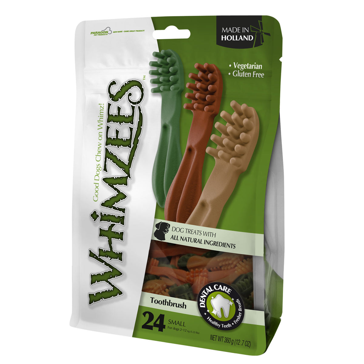 Whimzees Toothbrush Star Small Mix Brown / Green / Orange (24pcs)