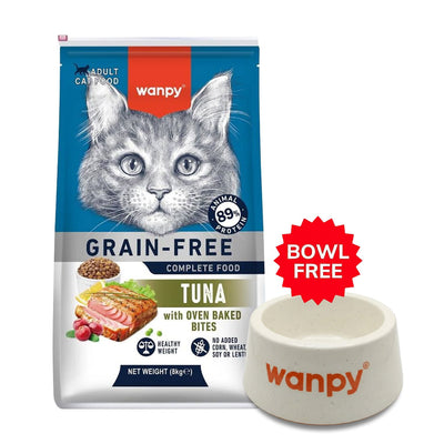 Wanpy Grain Free Complete Food for Adult Cat - Tuna Recipe - 8Kg