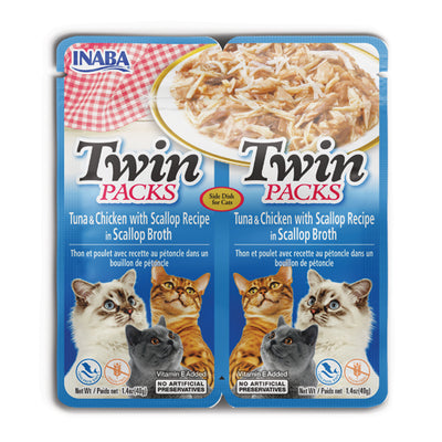 Inaba Twin Packs Tuna & Chicken with Scallop Recipe in Scallop Broth - 3PCS/PK - 1.14 kg