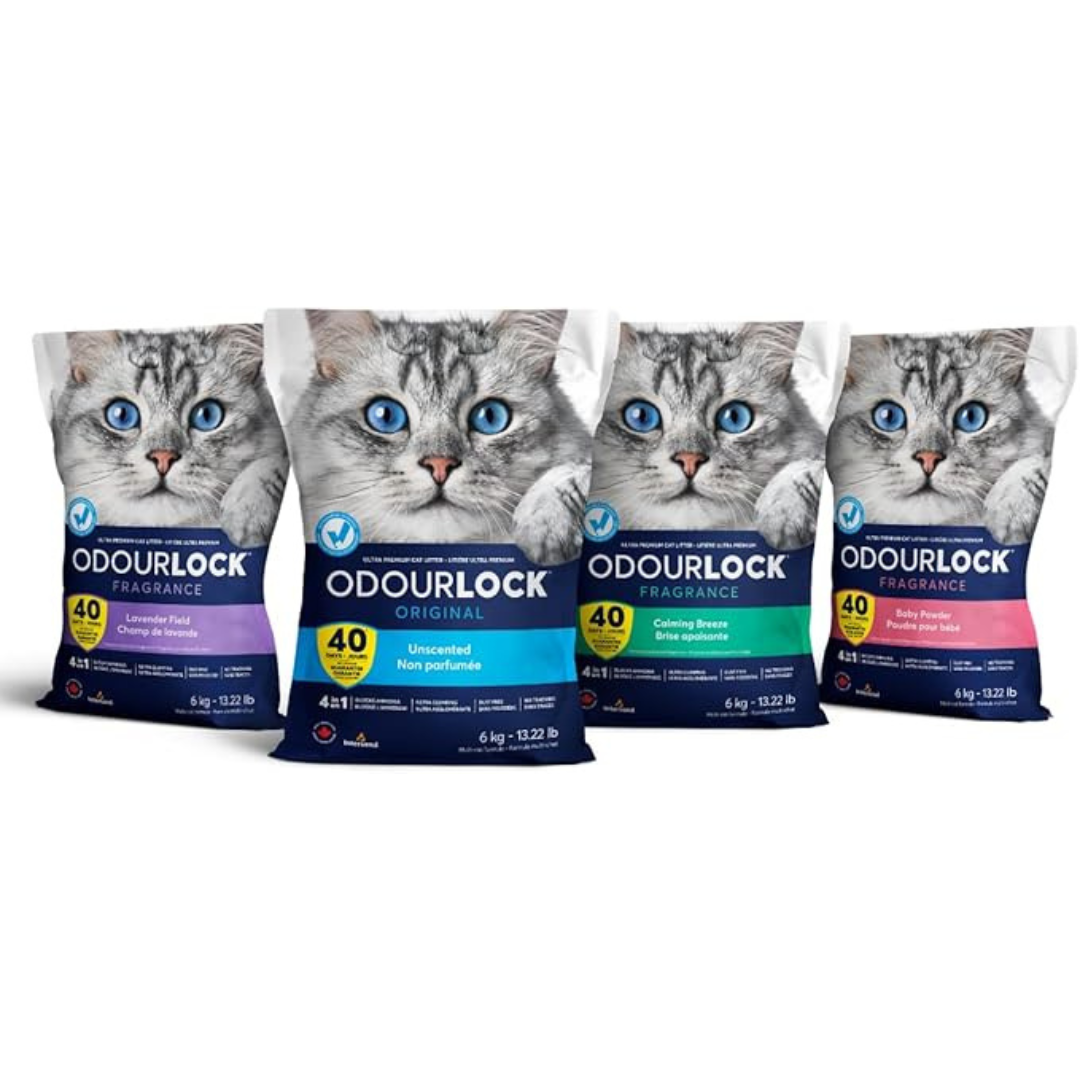 OdourLock Unscented Original - Ultra premium Clumping Cat Litter Blocks ammonia, 99.9% Dust free