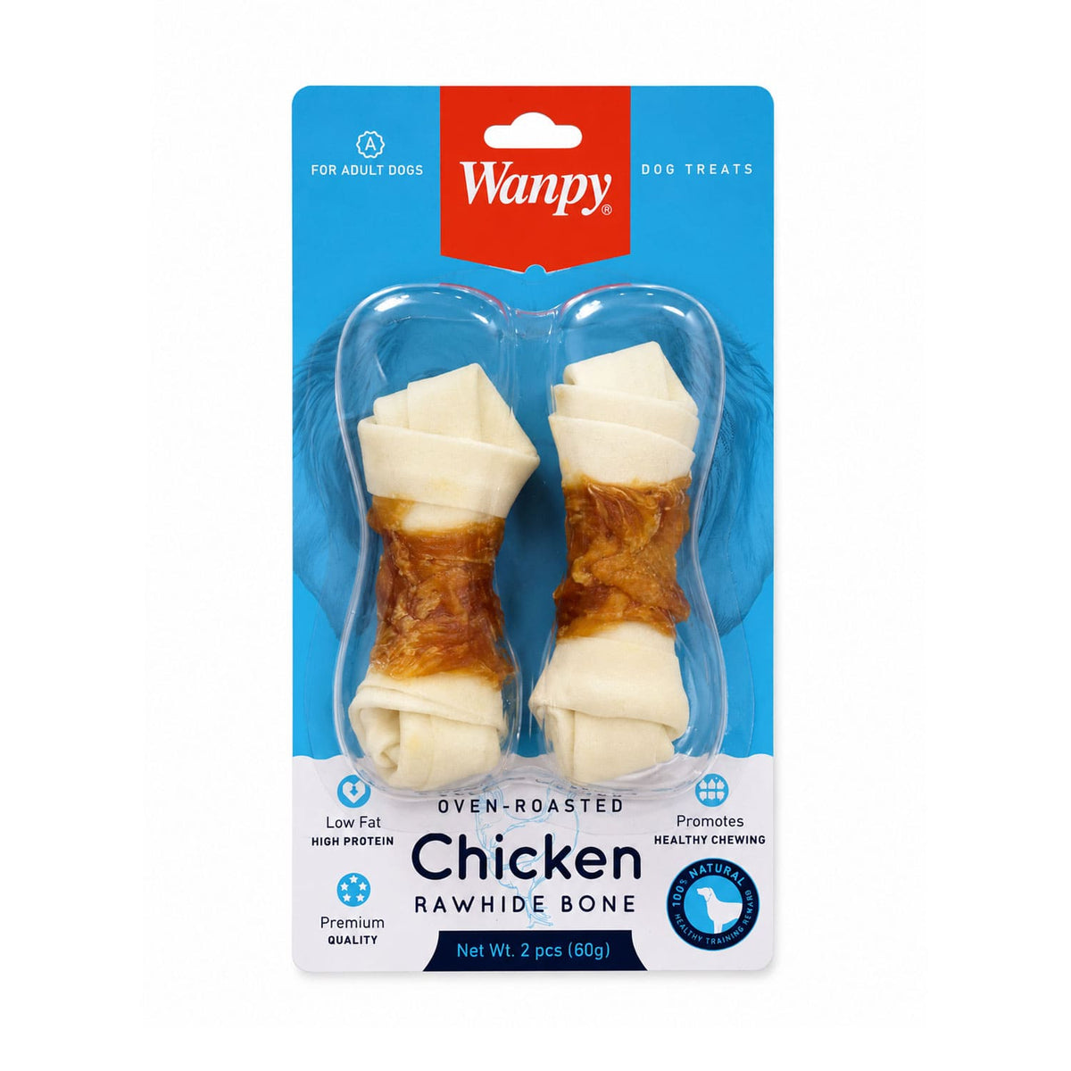 Wanpy Chicken & Rawhide Bone -2pcs(60g)