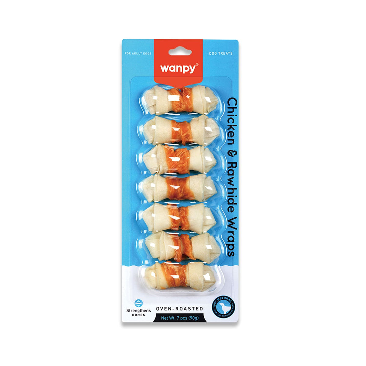Wanpy Chicken & Rawhide Wraps -7pcs(90g)