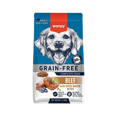 Wanpy Grain Free Complete Food for Adult Dog - Beef Recipe - 1.5Kg