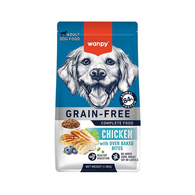 Wanpy Grain Free Complete Food for Adult Dog - Chicken Recipe - 1.5Kg