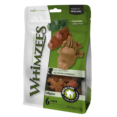 Whimzees Alligator Large Mix Brown / Green / Orange (6PC)