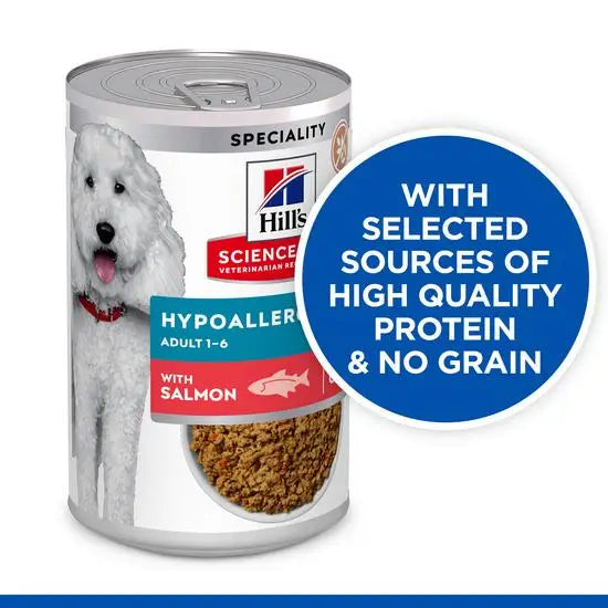 Hill’s Science Plan Hypoallergenic Adult Dog Dry wet Food with Salmon