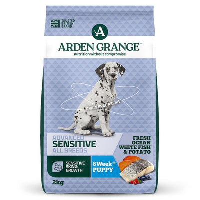 Arden Grange Advanced Sensitive All Breeds Puppy Fresh Ocean White Fish & Potato Dry Dog Food