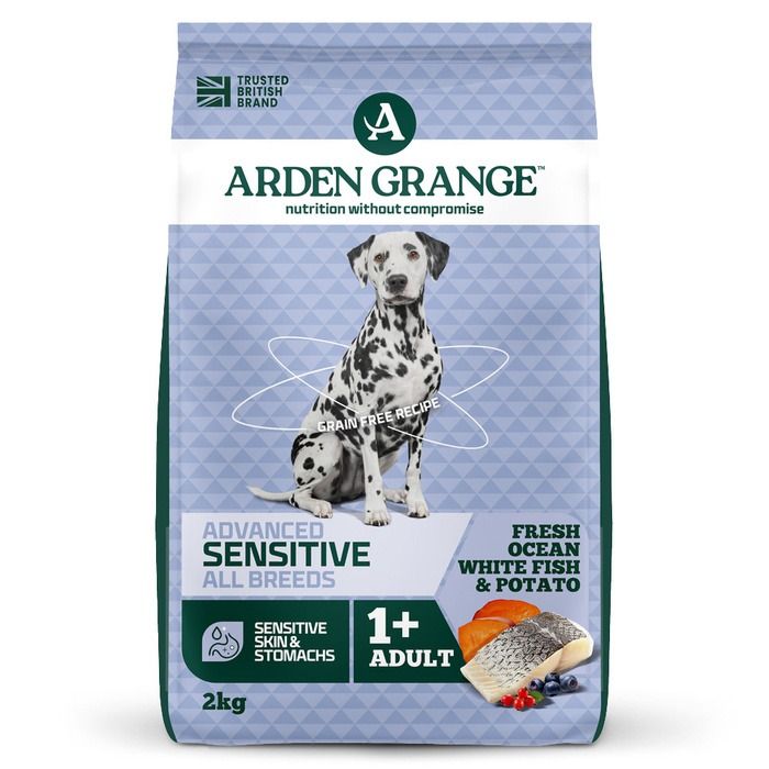 Arden Grange Advanced Sensitive All Breeds Adult Ocean White Fish & Potato Dry Dog Food