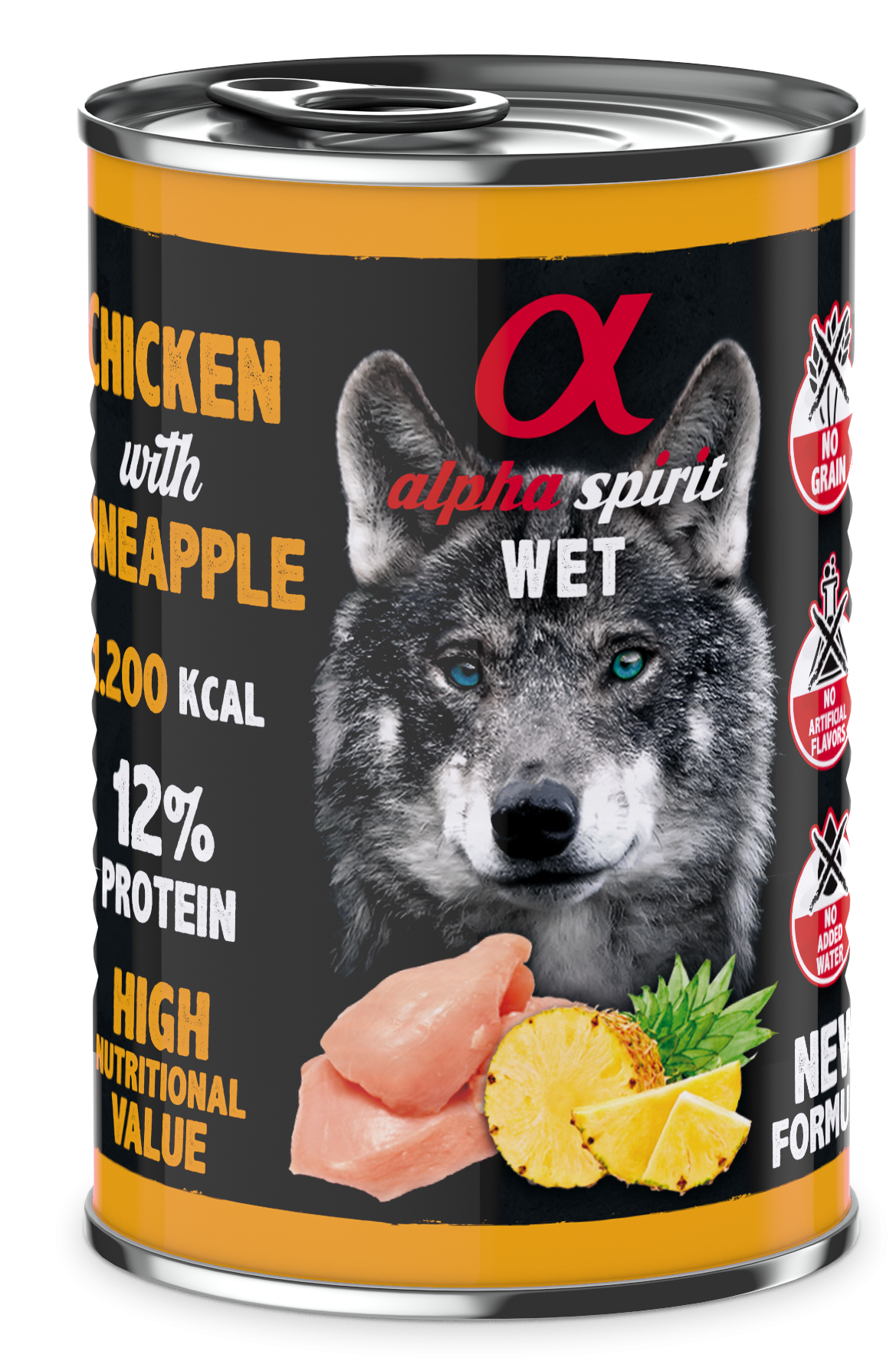 Alpha Spirit Canned Dog Food Chicken With Pineapple 400 g