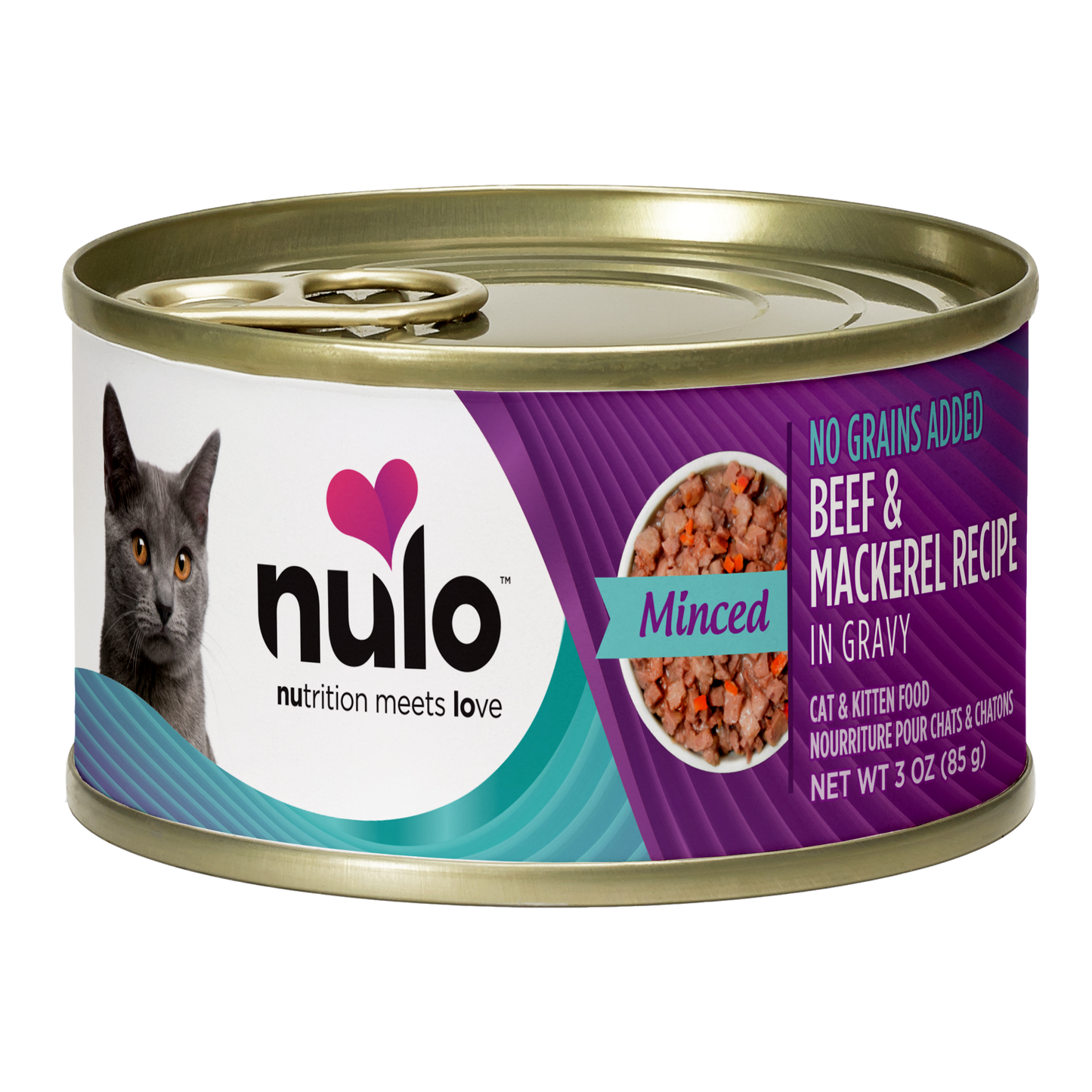 Nulo Cat Minced Beef & Mackerel 85g Can