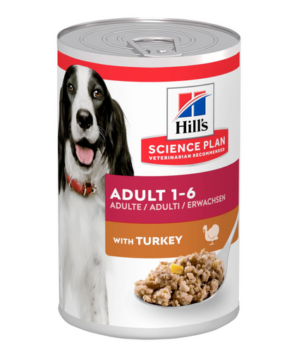 Hill's Science Plan Adult Dog Food with Turkey - 12x370g
