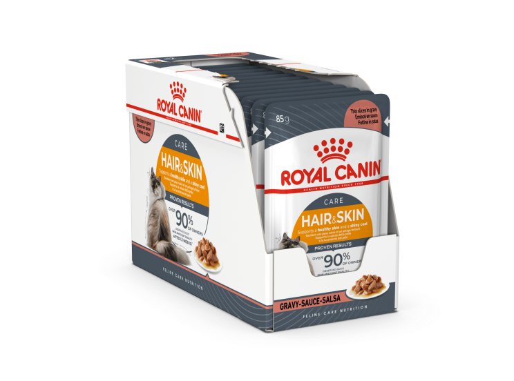 Royal Canin Feline Care Nutrition Hair & Skin Jelly (INTENSE BEAUTY) (WET FOOD - Pouches) 12x85g