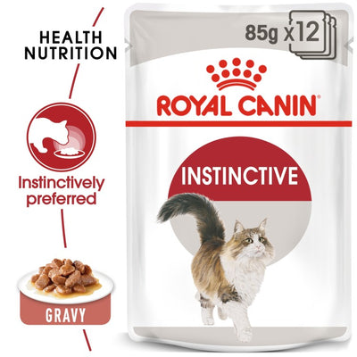 Royal Canin Feline Health Nutrition Instinctive Adult Cats Gravy (WET FOOD - Pouches) 12 x 85g