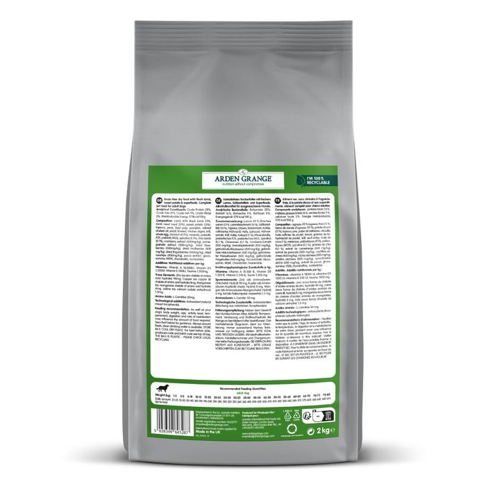 Arden Grange Grain Free Adult Lamb & Superfoods Dry Dog Food