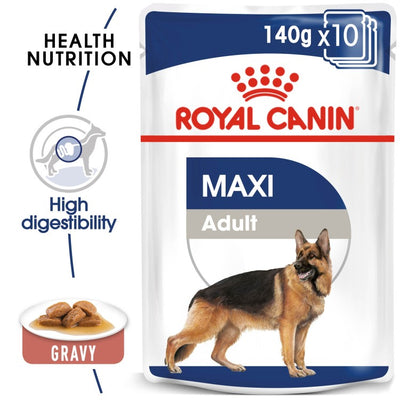 Royal Canin Size Health Nutrition Maxi Adult (WET FOOD - Pouches) 10 x 140g