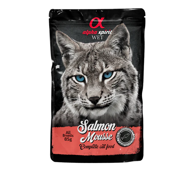 Alpha Spirit Salmon Mousse for Cats Pouches Wet Food