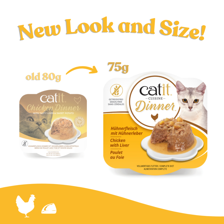 Catit Chicken Dinner Liver & Sweet Potato 75 g 6 pcs/box Cat Treats