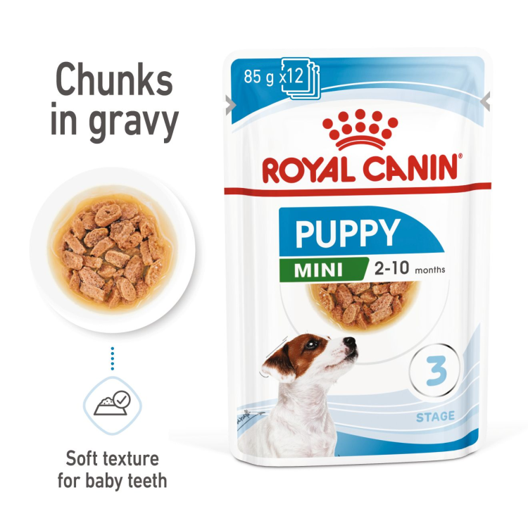 Royal Canin Size Health Nutrition Mini Puppy (WET FOOD - Pouches) 12 x 85g