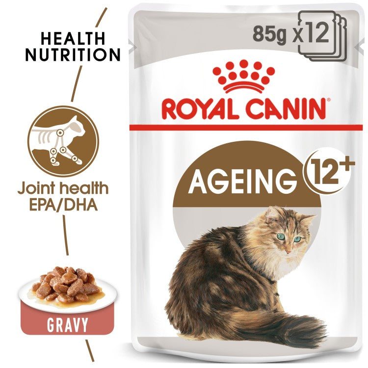 Royal Canin  Feline Health Nutrition Ageing  Jelly (WET FOOD - Pouches) 12 x 85g
