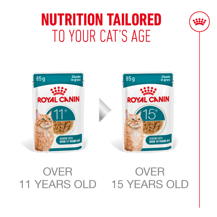 Royal Canin Feline Health Nutrition Ageing 11+ Gravy (Cat Wet Food - Pouches)