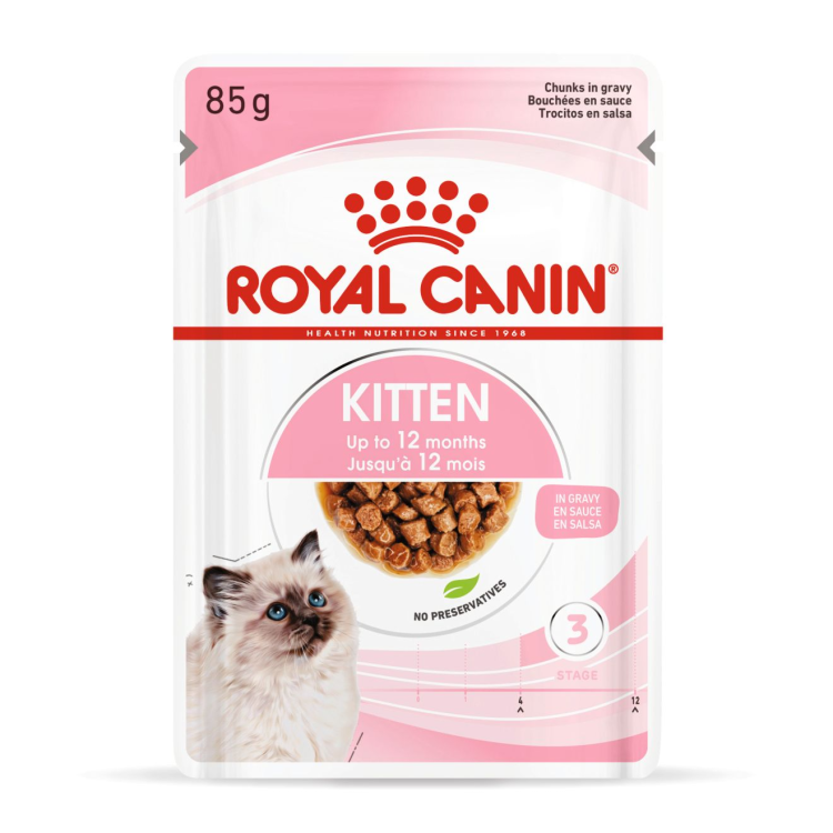 Royal Canin Feline Health Nutrition Kitten Gravy (Wet Food - Pouches)