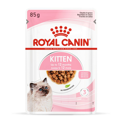 Royal Canin Feline Health Nutrition Kitten Gravy (Wet Food - Pouches)