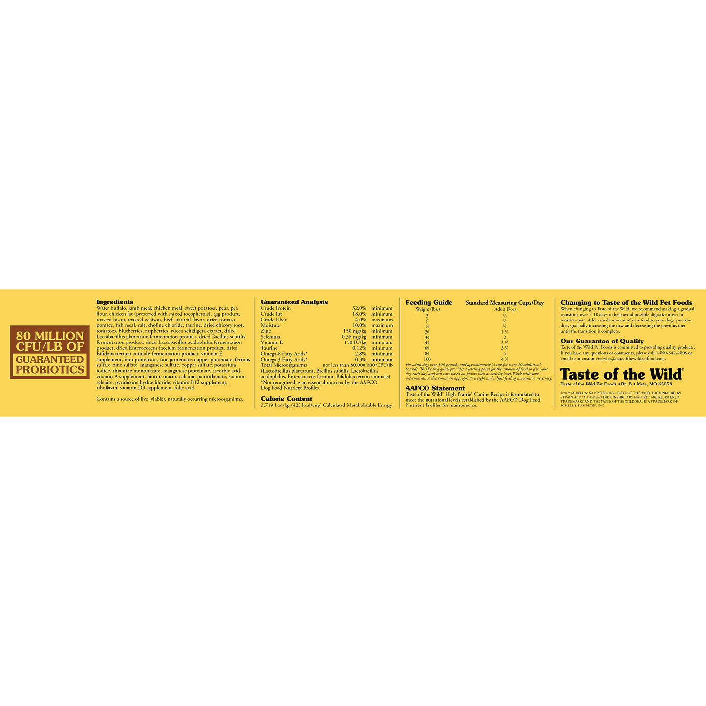 Taste Of Wild High prairie Canine Recipe with Roasted Bison & Roasted Venison