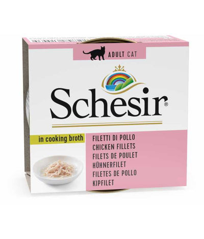 Schesir Cat Can Broth-Wet Food Chicken-