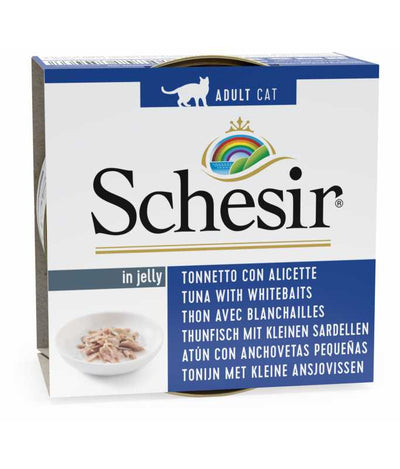 Schesir Cat Can Jelly Tuna with Whitebaits 85g 