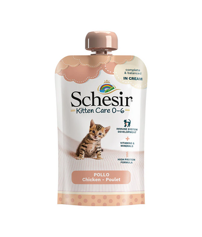 Schesir Kitten Pouch Cream 0-6 Chicken Wet Food 150g 